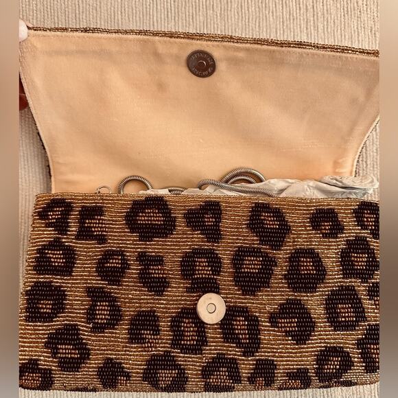 Island to East Side Custom “Mimi” Leopard Print Clutch. NWT - Picture 2 of 8